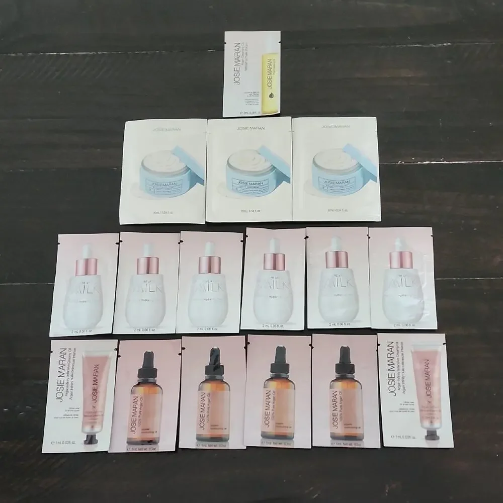JOSIE MARAN Argan Oil Argan Milk Argan Infinity Cream & More Travel Sample Sizes